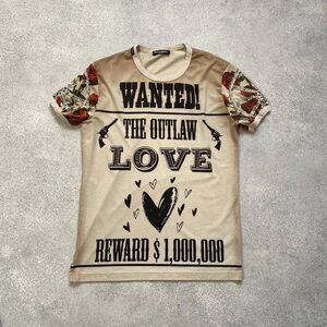 Vintage Dolce Gabbana wanted the outlaw love T-shirt
